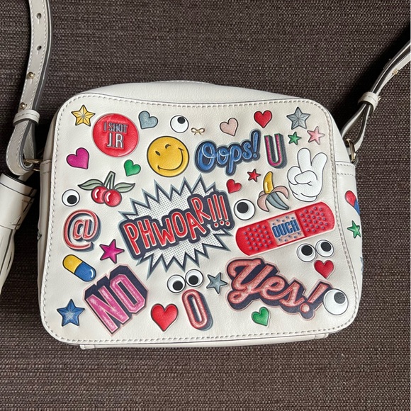 Anya Hindmarch Handbags - ANYA HINDMARCH AIl Over Sticker Leather Crossbody bag $1295 Designer Vacation
